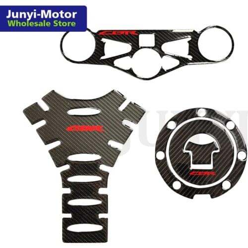 For Honda CBR1000RR 2008 2009 2010 2011 2012 2013 Sticker Gas Fuel Tank Pad Carbon Fiber Decal Protector Triple Clamp Motorcycle