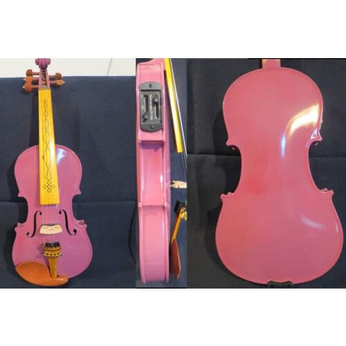 Purple color NEW model 5 strings 4/4 electric violin +Acoustic violin