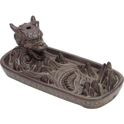 Stone home decoration Backflow Incense Dragon‑Shaped Incense Holder Home Office Desktop Decoration miniature