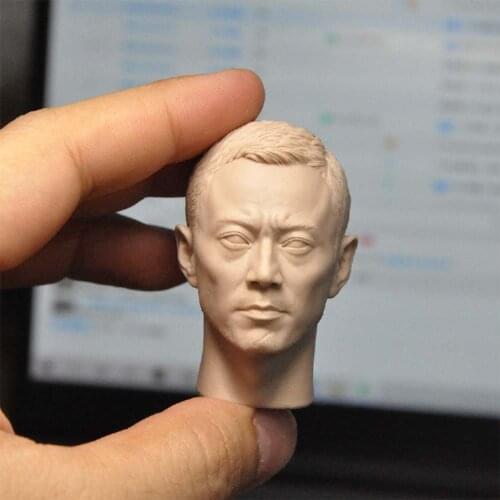 1/6 Scale Chinese Famous Star Tough Guy Zhang Hanyu Unpainted Head Models for 12''Figures DIY