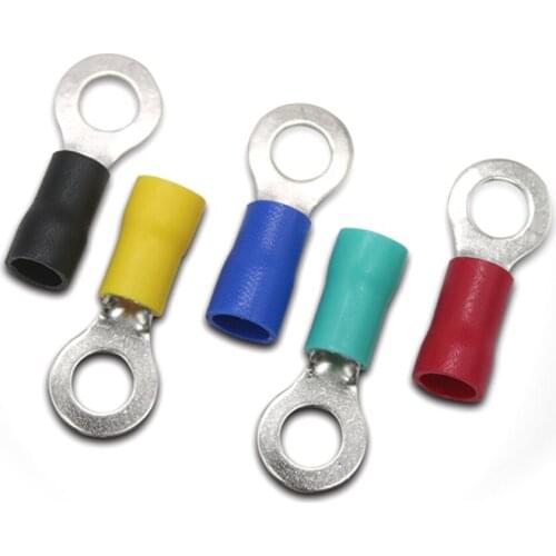 Buy 2 get 1 Free 100pcs RV1.25-4 ring insulated terminal copper electrical crimp terminals for wire cable