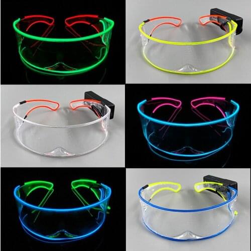 Neon Glowing Glasses LED Luminous Glasses Christmas Glow Sunglasses Flashing Glasses for Carnival Party Costume Glasses