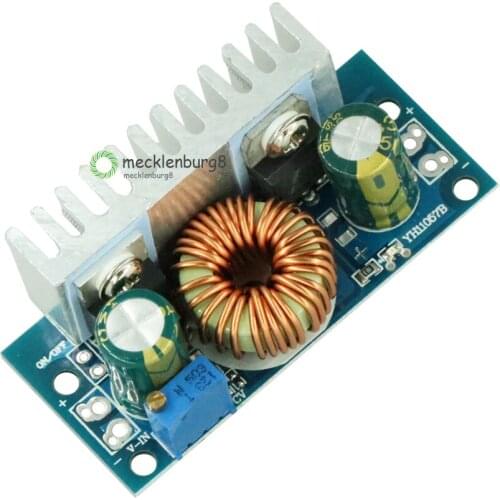 Boost DC converter with uninsulated ring expandable Power supply DC module with heat sink Adjustable 4.5 V-32 V DC to 5-42