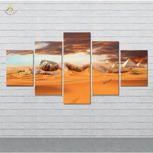 Queen of Egypt Wall Art HD Prints Canvas Art Painting Modular Picture And Vintag Poster Canvas Painting Home Decor 5 PIECES