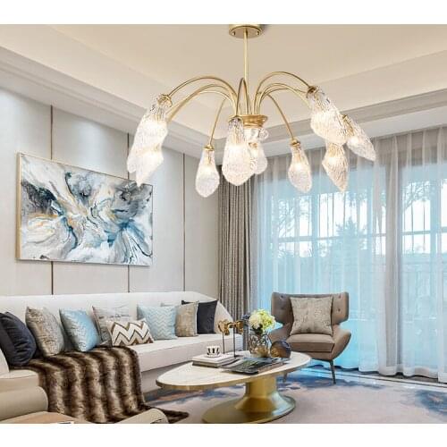 American light luxury bedroom warm light chandelier post modern creative living room simple dining room chandelier
