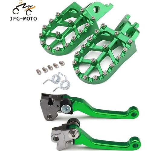 Motorcycle CNC Clutch Brake Lever And Foot Pegs Pedals Rests Footpegs For KAWASAKI KX250F 2006-2012 KX450F 2007-2012