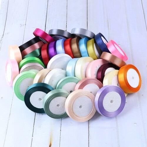 2Cm 36 Colors Silk Satin Ribbons Decoration For Crafts Diy Artificial Silk Roses Crafts Sewing Accessory Scrap booking Material