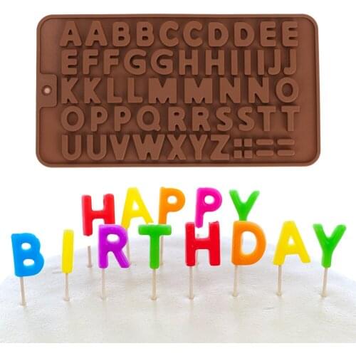 DIY Letter Silicone Chocolate Mold Kitchen Baking Fondant Mold Cake Decorating Tools Cookies Bakeware Tools