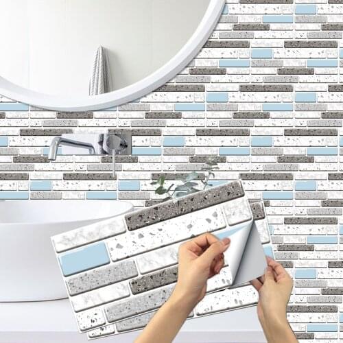 Home Decor Waterproof Self Adhesive Kitchen Wall Tile Stickers Vinyl Peel and Stick Bathroom Backsplash Removable Decals