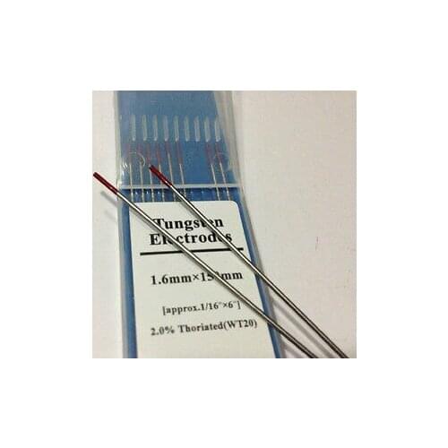10X WT20/Red/Thoriated WP20/Green/Pure WC20/Gray/Ce-W WL20/Blue/Lanthanat 2% TIG Welding Tungsten Electrode Bar Stick 1.6x150mm