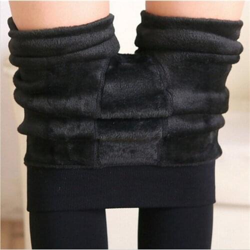 SVOKOR Women Velvet Pants Keep Fitness Warm Elastic Force Trousers Comfortable High Waist Push Up Casual Female Pants