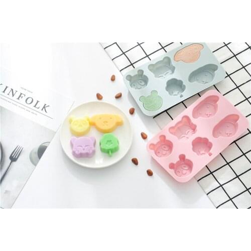1PC Silicone Chocolate Mold Cake Decorating Tools Molds Cute Cat Bear Series Dessert Moulds Pastry Baking Tools OK 1000