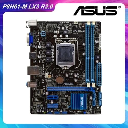 P8H61-M LX3 R2.0 For ASUS LGA1155 Motherboard Desktop Used DDR3 Intel H61 USB2.0 PC Mainboard