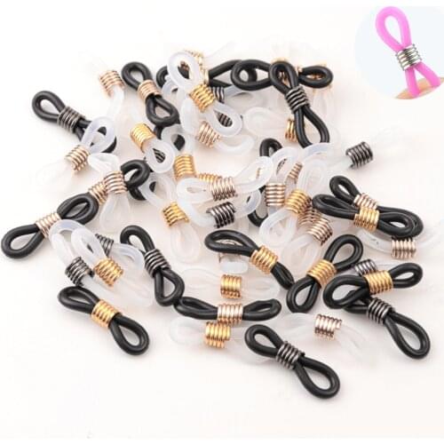 50pcs Ear Hook Eyeglasses Spectacles Chain Glasses Retainer Ends Rope Connector For Sunglasses Cord Holder Strap Retainer Glasse