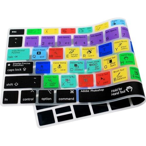 A1932 For Adobe Photoshop PS Hotkey for MacBook Newest Air 13" 2018 Release Silicone Keyboard Cover Skin