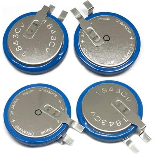 4pcs/lot New Original MAXELL high-temperature lithium manganese dioxide battery CR2450HR CR2450 2450 3V lithium batteries