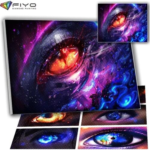 5D DIY Diamond Painting Eyes Colorful Mosaic Full Drill Square/Round Diamond Embroidery Cross Stitch Kits Home Wall Decor Art