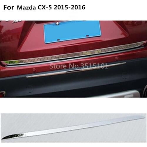 Car Cover Stainless Steel Rear Tail Door Bottom Tailgate Trunk Lid Tail Gate Trim 1pcs For Mazda CX-5 CX5 2013 2014 2015 2016