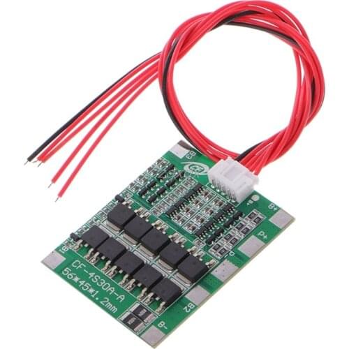 4S 30A 12.8V w/Balance LiFePo4 LiFe 18650 Battery Cell BMS Protection PCB Board Whosale&Dropship