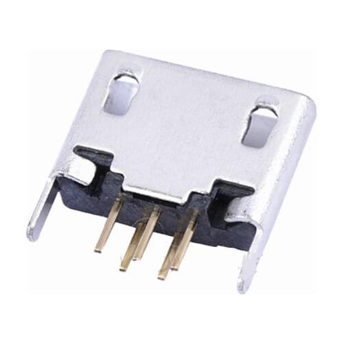 Free shipping 10PCS Vertical MICRO mini USB 5pin female seat 180 degrees jack 5P Direct plug-in USB connector