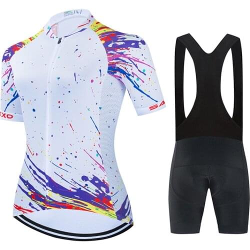 Cycling Jersey 2021 Short Sleeve Bike Clothes Female Ciclismo Road Cycling Clothing Bib Pant for Women Cycling Wear