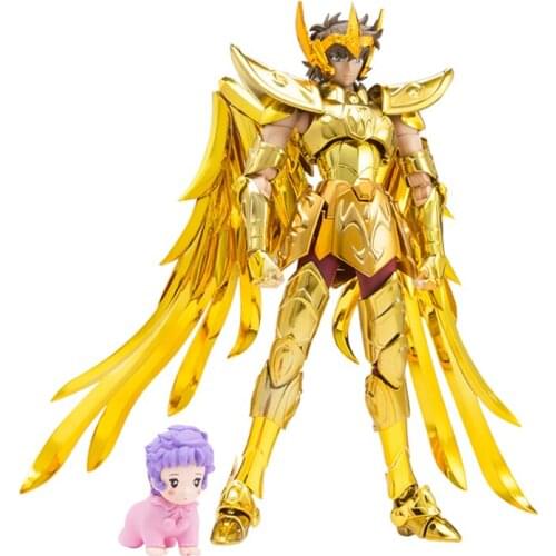 Bandai Original PVC Model toys Saint Seiya Cloth Myth Gold Revival Sagittarius Ex Aiolos Athena Action Figure Toy collector Gift