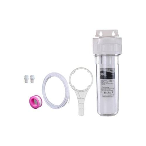 Food grade PEI 10 inch water filter housing 1/4 water pipe pp cotton kitchen water purifier parts 1/4 quick connection