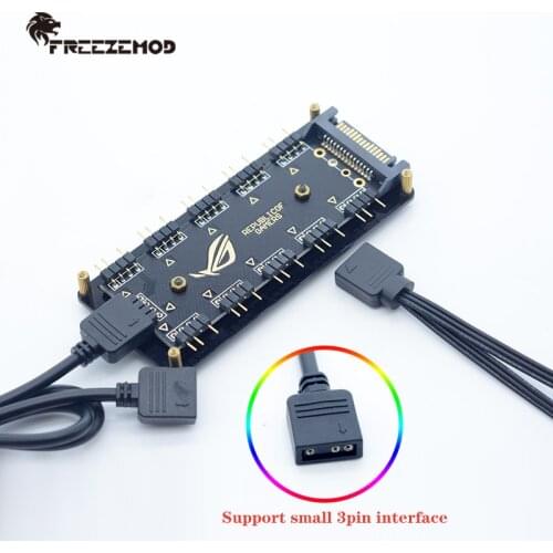 FREEZEMOD computer water cooler Symphony 10-way RBW hub supports 5V light fan. KZQ-SZ5