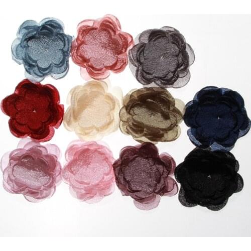 60pcs 10CM 3.9Inch Burning Rose Flowers Hair Flower Hair Accessories Flower Boutique Accessory Wedding Decoration Flower