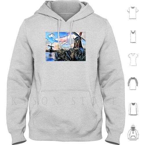 Legends Of The Past Hoodies Long Sleeve Legends Of The Past Windmills Europe Abstract Book Cover Album Cover