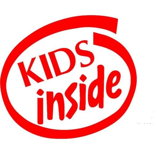 Exquisite Hand-carved Word Art Kids Inside Car Sticker for Camper Van Motorcycle Door Laptop Canoe Car Cover Vinyl Decal