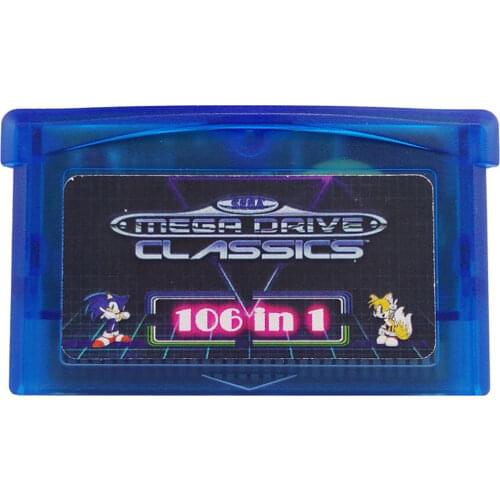 106 in 1 Gamepad game card gba cartridge box drive for Sega Master System for GBA Nintendo Advance SP NDS Multicart Games Card
