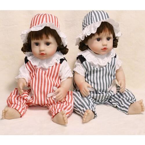 JINGXIN PRINSES 45cm Handmade Reborn Bebe Doll Full Silicone Vinyl Reborn Baby Dolls No Function Bath Play Toy Gift for Children