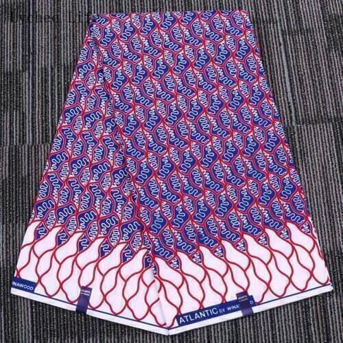 Lychee Life 1Yard Ankara African Real Wax Fabric Polyester Tissue Sewing Fabric For Dress Patchwork Home Decoration