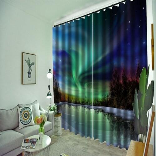 Beautiful Photo Fashion Customized 3D Curtains green lgiht curtains 3D Window Curtains For Living Room Bedroom 3d curtains