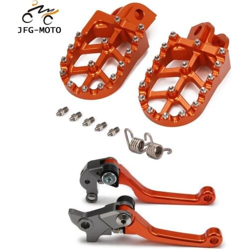 Motorcycle CNC Clutch Brake Lever And Foot Pegs Pedals Rests Footpegs For KTM SX65 SX 65 2009-2011 SX85 SX 85 2003-2011