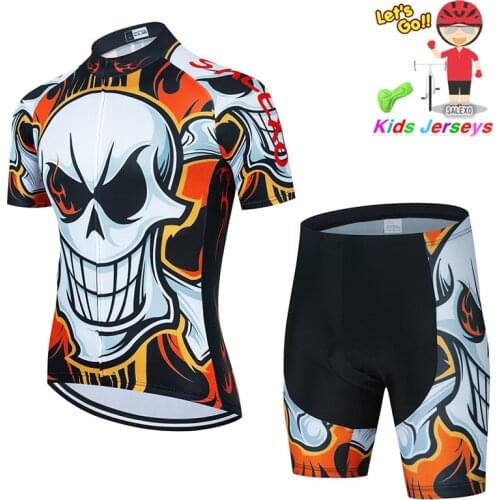 New Summer kid Cycling Jersey Sets Road Bicycle Jerseys Breathable Clothing Cycling Sets Bike uniform Child Cycling Set Jersey