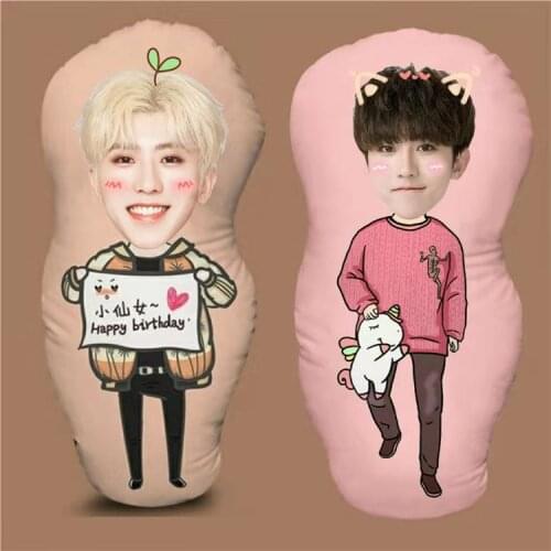 Idol Trainee Cai Xukun Humanoid Pillow Real Photos Waiting Surrounding Shaped Pillow Cartoon Doll Doll Waist Cushion Home Decor