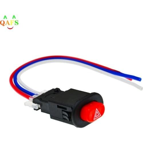 Warning Flasher Emergency Signal w/3 Wires Lock Motorcycle Hazard Light Switch Double