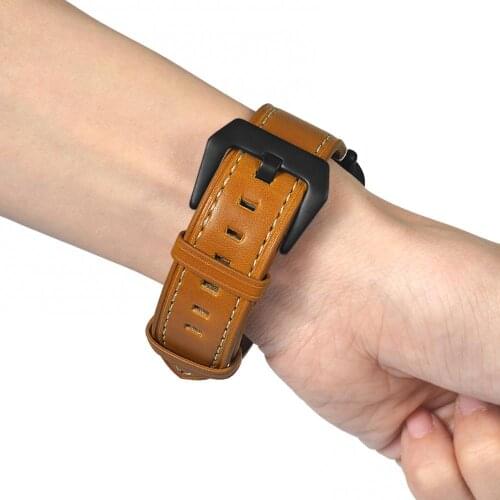 Adjustable Vintage Faux Leather Watch Strap Wristband With Stainless Steel Buckle Watch Accessory for Xiaomi Haylou LS02