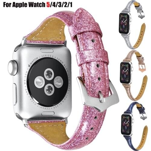 Women Style Leather Watchband for Apple Watch 44MM 40MM 42MM 38MM Watchband Strap for iWatch 6 5 4 3 2 1 SE Replacement Bracelet