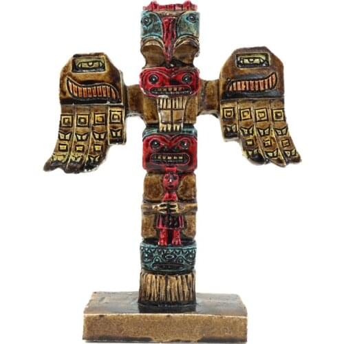 Handmade Painted Totem Pole Creative Resin Crafts World Tourism Souvenir Gifts Collection Home Decor