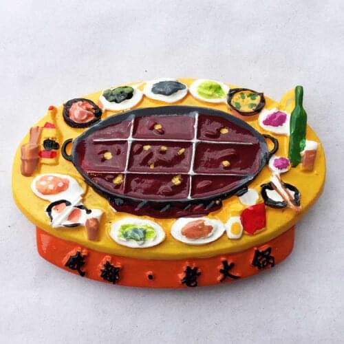 Sichuan Chengdu old hot pot tourist souvenir magnetic stickers refrigerator
