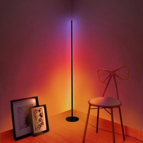 Modern LED RGB Floor Lamp for Living Room Colorful Home Decoration Standing Floor Light Indoor Lighting Corner Dimmable Lamps