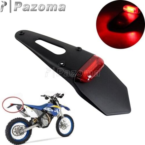 Universal Motorcycle Enduro Dirt Bike Rear Fender LED Stop Brake Rear Tail Light Emark E8 12V Red Led Taillight Mudguards