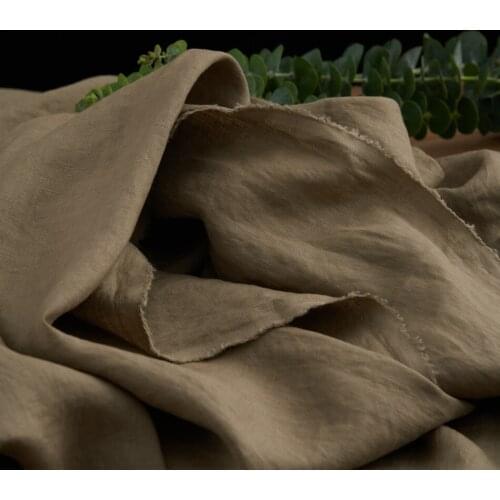 High-end flax fabric Low key neutral color linen fabric High-end gowns, dresses, trousers, shirts and jackets tissu