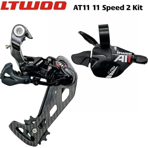 LTWOO Carbon Fibre Rear Derailleurs+ AT11/1x11 Speed Trigger Shifter, 11s for MTB Compatible with 52T Cassette, M7000 M8000