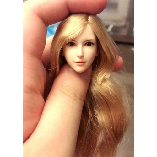 1/6 Female Head Carving Sculpt Model SDH015C Girl Figure Toy For 12" TBL Figure Action Body TBL Figure