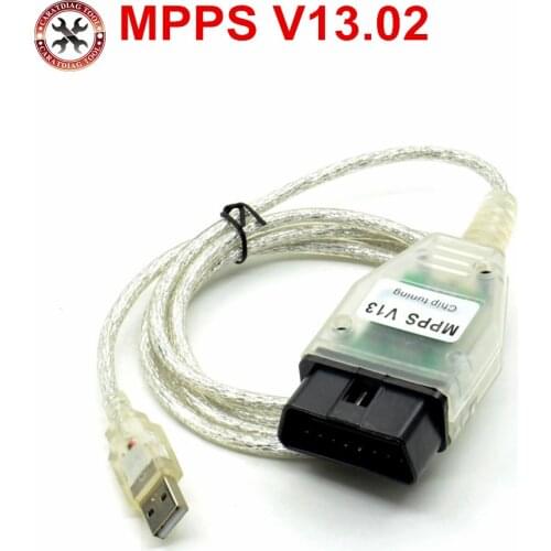 2018 Newst MPPS V13.02 V13 K CAN Flasher Chip Tuning ECU Programmer MPPS V13 Professional Diagnostic Cable For Audi For Ford