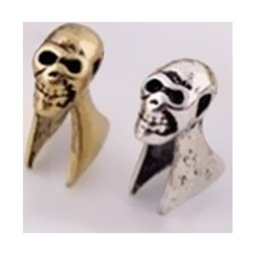 2020 new European and American trend jewelry retro personality skull ear clip without pierced bronze earrings female